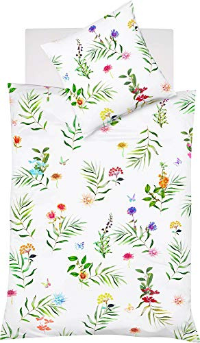 fleuresse Wendebettwäsche Mako-Satin bunt Größe 155x200 cm (80x80 cm)