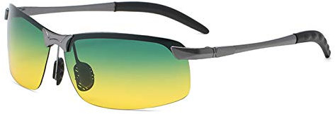 BEDSETS Herren Sportbrille Polarisierte Sonnenbrille mit Leichte Metallrahmen Nachtsichtbrille Autofahren Anti Glanz Polarisiert KontrastBrille (452610)
