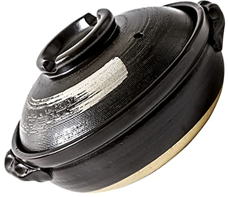 HEMOTON tegame terracotta di coperchio pentola，900ml Ceramica Stufato，Pentola Forno di Terracotta Antiaderente Zuppa di di Creta Casseruola Olandese