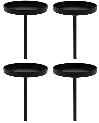 Kerzenhalter aus Metall für Adventskranz - Ø 6,5 cm mit Rand/H 9 cm