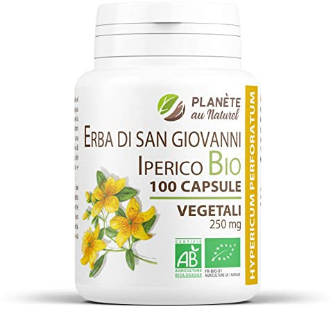 Erba di San Giovanni Bio 250mg - 100 capsule - Hypericum Perforatum - Planètete au Naturel