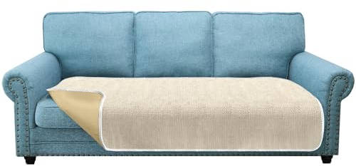 Granbest Anti-Rutsch Sofabezug 3-Sitzer Dicke Coubezug Sofaschutz von Haustieren Universal für alle Jahreszeiten (3-Sitzer, Beige)