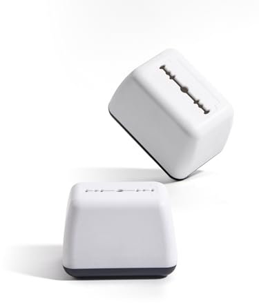 SHIDOW Banco de cuchillas, caja de almacenamiento de cuchillas, caja de eliminación segura de metal para almacenar cuchillas usadas desperdiciadas (2 paquetes, blanco)