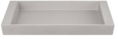 blomus Bambus Tablett KANKYO | Farbe Mourning Dove | 46L x 30B x 5H cm | Recyceltes Holztablett in Grau | Rechteckige stilvolle Servierplatte