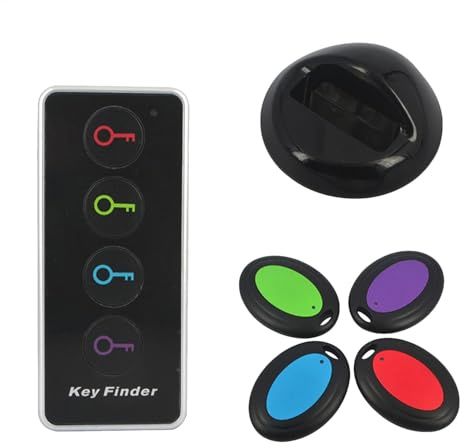 4 Receivers Flashlight for Keys - Item Tracker Key | 85dB Remote Finder With Sound | Keys Finder | 131ft Range Remote with Item Locator Tag | Item Locator for Finding Key Remote Wallet and Passport
