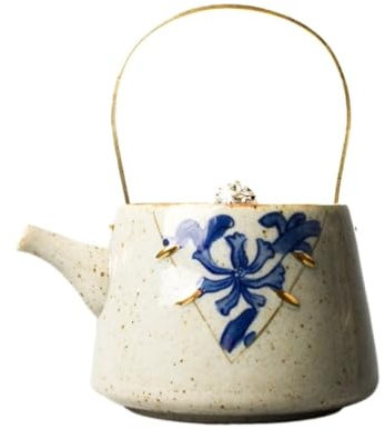 OGOODLE Teiera in ceramica Teiera in ceramica Dipinta a Mano Servizio da tè Antico Caffettiera Cinese Adatto per Ristorante Soggiorno Ufficio Teiera per Stufa