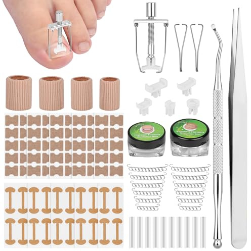 BUTBU Gjorda tånaglar set, tånagelkorrigering lapp, nagelklämma fotnaglar set, korrigering pedikyr, professionell för paronyki vuxna fotnaglar