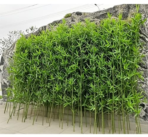 Große Künstliche Bambuspflanzen Innen Außen Mit Blättern DIY-Dekor Sichtschutz Trennwand Landschaftsgestaltung Pflanzkübel Privatsphärenwand Zaun Für Aquarium Restaurant Zuhause(40 Bamboo,1m/3.3ft tal