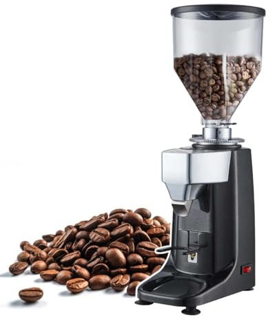 HCAUYNN 250W Espresso Coffee Grinder,Grinding Temperature Display, Low Temperature Grinding Of Coffee Beans,For Drip Coffee Makers/Moka Pots,Black
