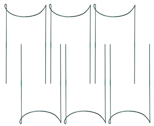 Pali di supporto per piante – Cornice per fiori rampicanti da giardino | 6 supporti semicircolari antiruggine per rose, pomodori o verdure, di supporto per giardinaggio per aiuole, vasi