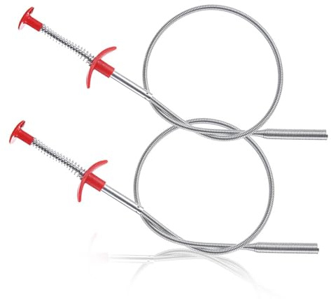 SHENGYIG 2 Furet Deboucheur Canalisation, Pince Telescopique de 60cm, Pince Griffe Flexible Acier Inoxydable, Adapté aux Canalisations D'eau usée Dans les Cuisines Familiales, Salles de Bains, Balcons