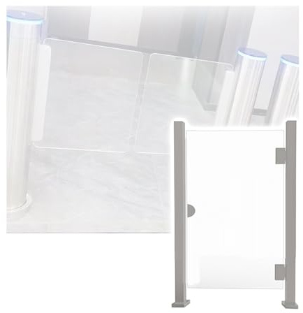 Acrylic Safety Swing Gate for Supermarkets Factories & Parks - Hand-Pushed Metal Entrance Gate (150x98cm) for Aisles & Libraries - & Secure Access Control
