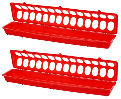 Artibetter Tauben Futtertröge Kunststoff 500x125x80mm Rot Wetterfest Für Garten Außenbereich Vogelbedarf Haustierfutterstable