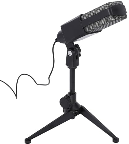 Yanmis Gaming USB-mikrofon, RGB-kondensator-datormikrofon med Dubbla Gränssnitt USB A och Typ C PC-kondensatormikrofon 3,5 Mm Hörlursuttag, Stativstativ i Metall