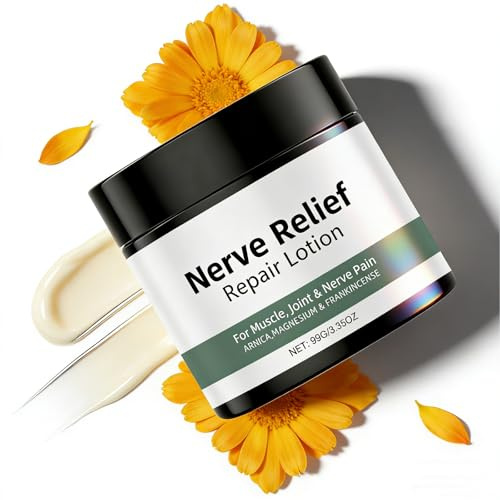 Arnica Nerve Cream - High Strength Magnesium Lotion with Arnica & Glycerin - Targeted Soothing Cream for Restless Legs, Stiff Joints, Back & Knees - Fast Absorbing Muscle Rub for Daily Comfort 99g