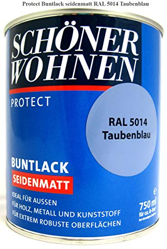 Profidur Buntlack 750 ml RAL 5014 Taubenblau Seidenmatt Schöner Wohnen