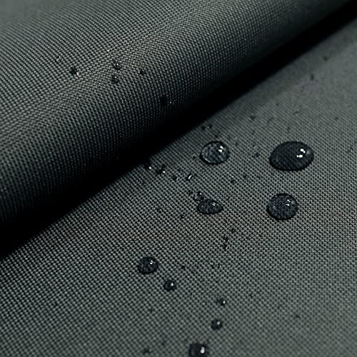 TOLKO wasserdichter Stoff Meterware | festes Segeltuch Nylon Stoff Planenstoff Nylonplane | Reißfest und Langlebig | 150cm breit | schwerer wasserfest beschichteter Outdoorstoff (Grau)