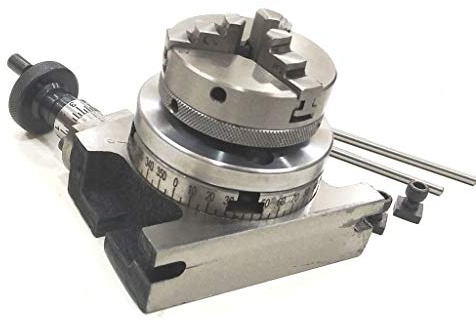 3 Zoll 80 mm Drehtisch & 65 mm 3 Backen Selbstzentrierende Chuck Rückplatte Indexierung Fräsen Werkzeugmaschinen