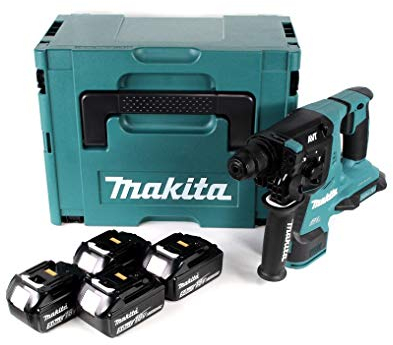 Makita DHR 280 T4J 2 x 18 V 36 V Li-Ion Perfo-burineur sans fil Brushless 28 mm pour SDS-PLUS + Coffret MakPac + 4 x Batteries 5,0 Ah - sans Chargeur