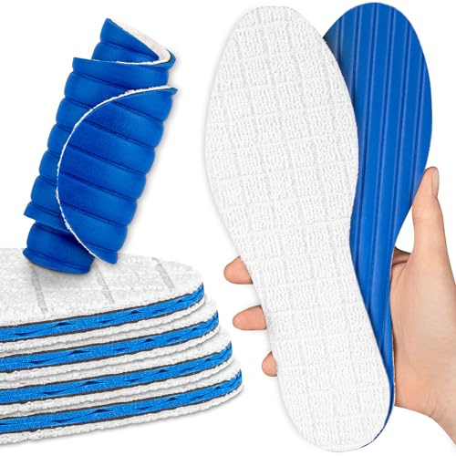 Sulpo Lot de 4 paires de semelles anti-transpiration avec bambou et charbon actif - Pour homme et femme - Protègent contre les champignons et les odeurs de pied - Taille : du 36 au 47