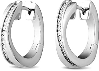 JETTE JETTE Damen-Creolen 925er Silber rhodiniert 34 Zirkonia