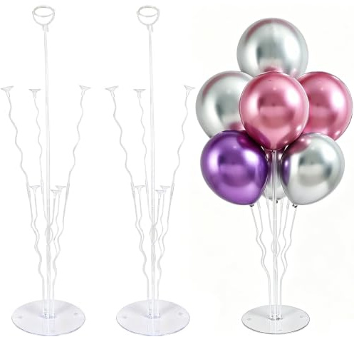 2PCS Luftballon Ständer, Ballonhalter mit Basis, 71cm, Wiederverwendbar