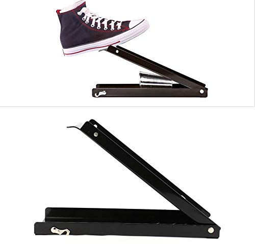 Fafeicy 16 Once Schiaccialattine in Metallo con Apribottiglie, Frantumatore per Lattine a Pedale Nero, Utensile Manuale per Hardware Industriale Resistente