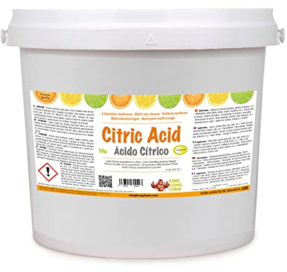 ÁCIDO CÍTRICO 5 KG – Limpiador del Hogar - 100% Puro y Biodegradable - Para Cocinas, Baños y Hogar en general
