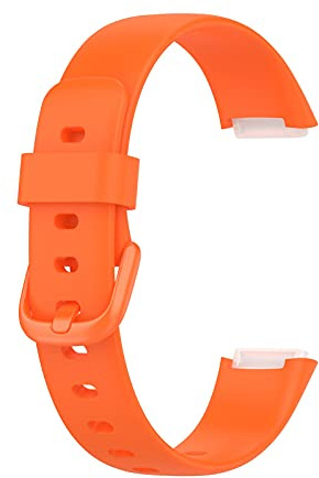 Colorful Uhrenarmband Für Fitbit-Luxe Armband, 220MM Sport Silikon Ersatzarmband Uhrenarmband Replacement Wechselarmband Smartwatch Strap Bracelet Belt (Orange)