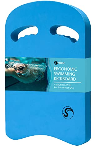 Sunlite Sports Swimming Kickboard with Ergonomic Grip Handles, One Size Fits All, for Children and Adults, Pool Training Swimming Aid, for Beginner and Advanced Swimmers