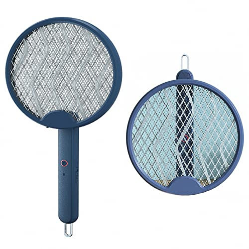 AJEYPMZ Matamoscas eléctrico Giratorio y Plegable, matamoscas Recargable por USB, matamoscas automático para atraer Mosquitos,style4,462x240mm