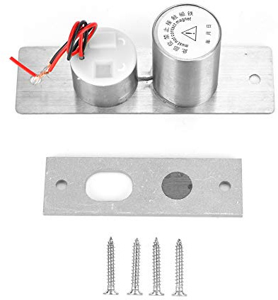 Cerradura de Cerrojo Eléctrica Empotrada de 2 Cables de 12 V CC - de Control de Acceso de Seguridad para Puerta de Vidrio con Diseño de Cerrojo de Acero Inoxidable para el Hogar Y la Oficina P