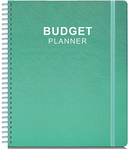 Budget Planner - 8 x 9.5 Monthly Budget Book with Expense Tracker Notebook, 2026 Budgeting Book and Financial Planner to Control Your Money. Large Size, PU Leather, Teal