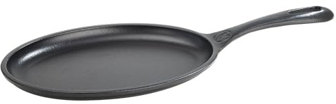 VICTORIA Fajita Pfanne Induction Emaillierte Gusseisen 25x18cm Bratpfanne Geeignet für Feuer, Grill, Backofen, Ceranfeld, Gas, Cast Iron Skillet, Toxic Free Kochgeschirr ohne PTFE oder PFOA