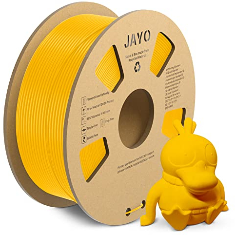 JAYO PLA+ Filament 1.75mm, Erhöhte Zähigkeit PLA Plus Filament-3D-Druckmaterialien, Maßgenauigkeit +/- 0.02mm, Neatly Wound, 1.1 kg Spule(2.42 LBS, 330M), PLA+ Reines Gelb