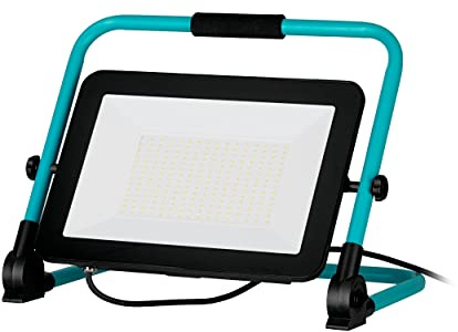EGLO LED Baustrahler, tragbare Arbeitsleuchte aus Aluminium und Kunststoff | Arbeitsscheinwerfer in türkis und schwarz, Werkstattlampe schwenkbar, IP65, neutralweiß, 15800lm