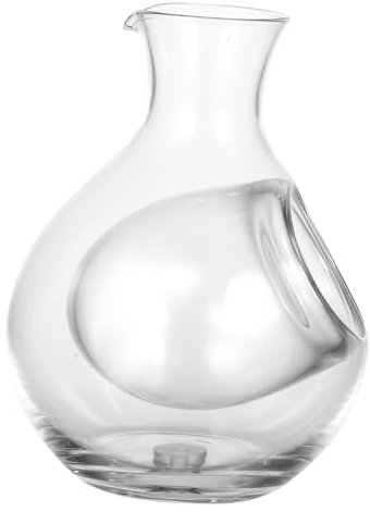 Kichvoe Japanese Sake Glass Decanter Bottle with Ice Pocket Cold Sake Chilled Server Japanese Whiskey Decanter Liquor Dispenser Wine Carafes for Home Party Bar