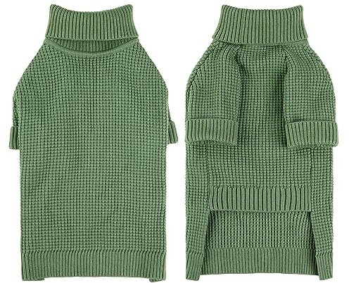 KONVINIT Hundepullover Winter Warmer Hund Pullover Grosse Hunde Weich Rollkragen Haustier Pullover für Kleine Mittelgroße Große Hunde