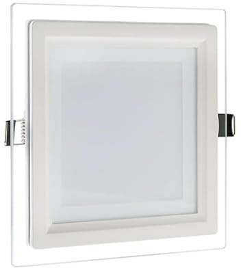 UNIVERSO PANNELLO LED SLIM QUADRATO DA INCASSO CON CORNICE IN VETRO 18W 1800 LUMEN CCT 3000K - 4000K - 6500K