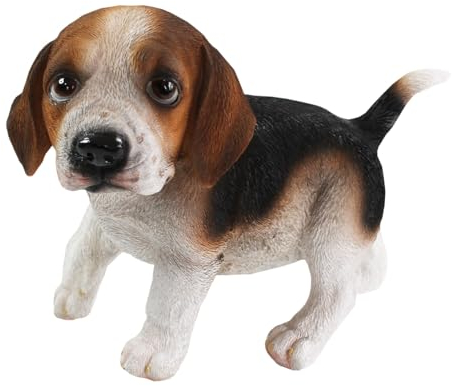 colourliving | Beagle Figuren Hundefigur Beagle | lebensechte Hunde Deko Figur für Haus oder Garten | Verschiedene Variationen (stehend braun, M)