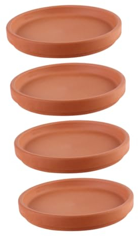 BESPORTBLE 4pièces Plateau De Drainage pour Plantes Terre Cuite Lot de Saucisses pour Pot De Fleurs Intérieur Et Extérieur Évite Les Fuites Eau Et Protège Le Sol
