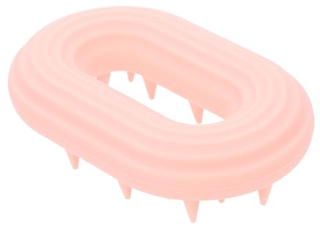 Kopfhautmassagebürste aus Silikon Rosa für Dusche | Shampoobürste, Tragbar und Leicht zu Verstauen, Sanfte Reinigung Beim Waschen