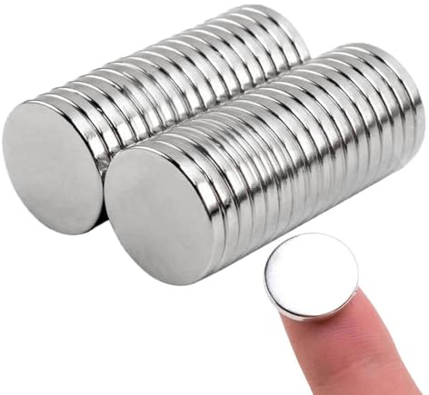 30 Stück Magnete Stark Set, 15mm x 2mm Neodym Magnete Rund zum Basteln, Starke Magnet e für Magnettafel, Kleine Supermagnete Extra Stark zum Basteln, Whiteboard, Büro, Fotos, Kühlschrank