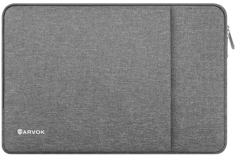 Arvok 15 15,6 16 ZollLaptoptasche Schutzhülle für MacBook Air 15 Zoll/MacBook Air 16 Zoll/MacBook Pro 16 Zoll, Wasserfest Schützende, Tragbare Laptop-Hülle für HP/Dell/Lenovo/Asus/Acer/Huawei, Grau