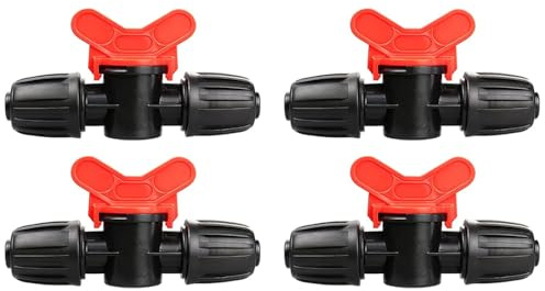 Supertool Tropfbewässerungs-Schalterventil, 12 mm außen, Bewässerungsarmaturen, Verbindungsstück, Wasser-Gartenschlauch-Anschluss, Kunststoff, Gartenschlauch-Absperrventil,