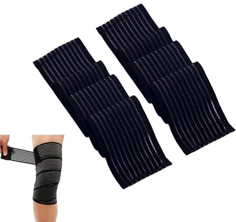 Yicoovey 2-Pack 180cm High-Elastic Knee & Calf Support Bandages - Unisex Sports Compression Wrap for Fitness/Gym/Injury Recovery, Breathable Adjustable Design (Men & Women)