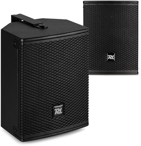 Power Dynamics PDW6B Passive Wall Mount Speakers Pair 6.5, 150W Installation Audio System for Commercial Use in Offices, Shops, Restaurants - Black
