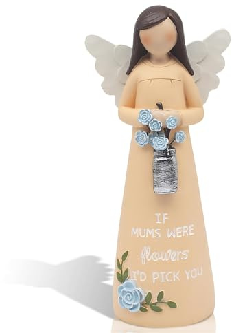 The Leonardo Collection Mother's Day Love & Affection Angel Cream For Home & Office | Home Decor Ornaments Gift For Women & Men | Beautiful For Indoor & Outdoor | Living Room Decor Ornaments