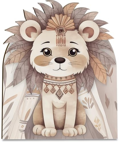 Karten zur Geburt Boho Löwe Holzkarte - Geburtstagskarte - Baby Geburt Geschenk, Zur Geburt Geschenke, Geschenk Geburt, Geschenk Geburt Personalisiert, Geschenk Baby, Karte Geburt, Geschenke Geburt