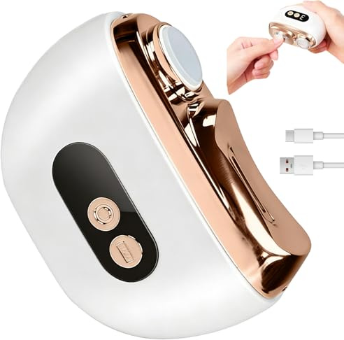 Elektrischer Nagelknipser für Senioren, Elektrische Nagelfeile Polieren mit LED, Automatischer Nagelschneider mit 3 Geschwindigkeiten, Ultraleise Elektrischer Nagelschneider für Baby Kinder Erwachsene
